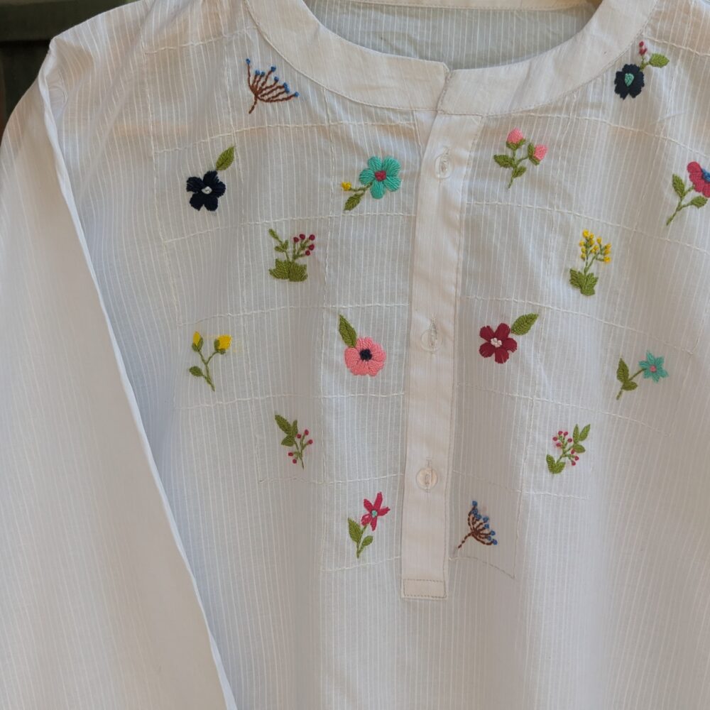 Hand Embroidered Lawn Shirt - Image 2