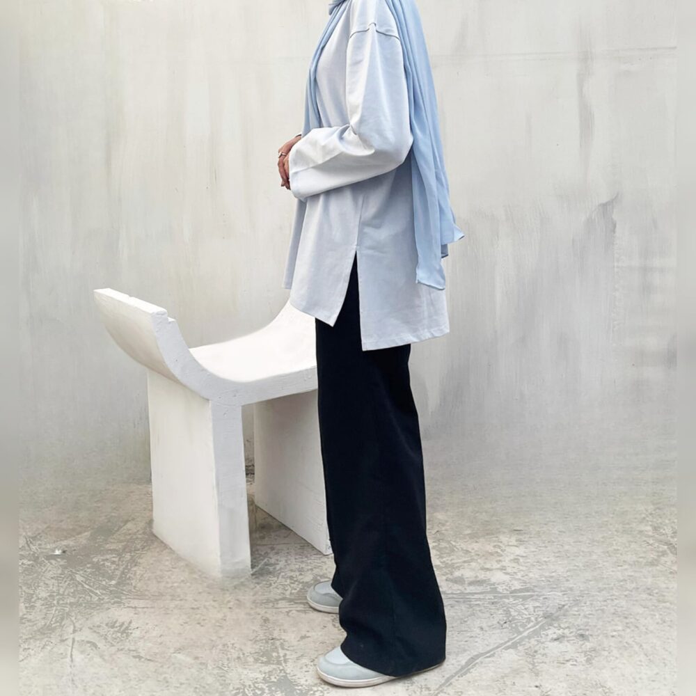 Oversized Open Slit T shirt - Image 2