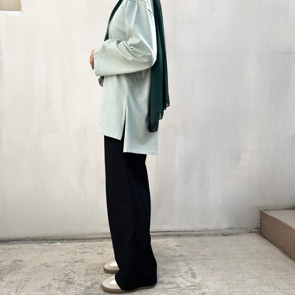 Oversized Open Slit T shirt - Image 5
